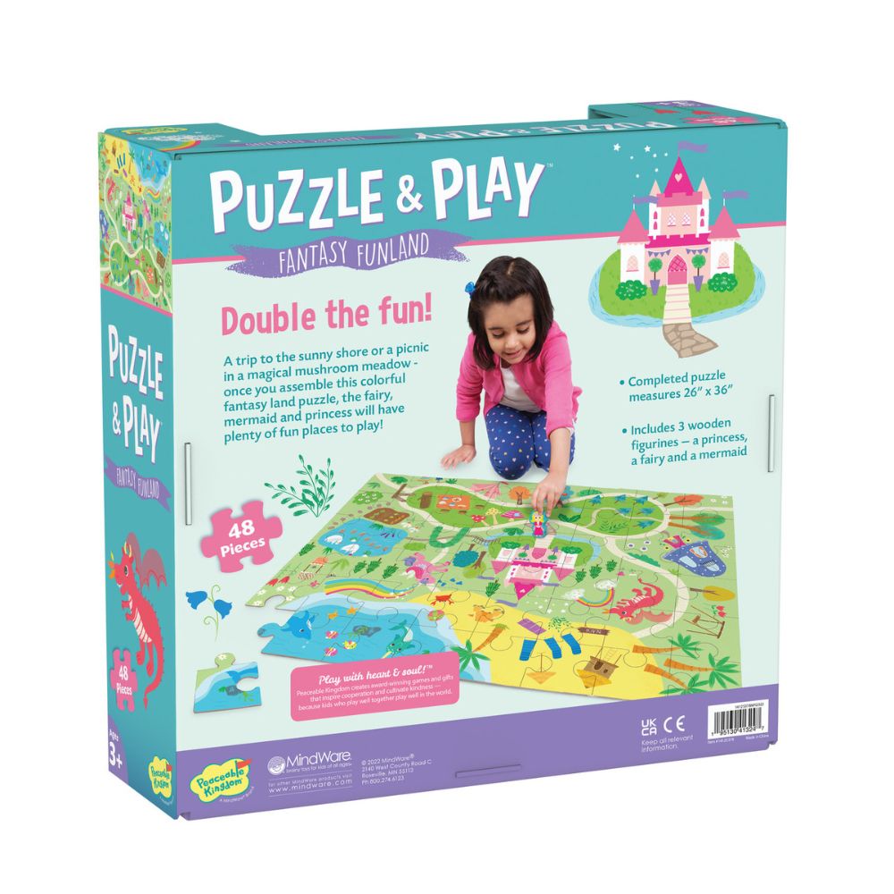 Peaceable Kingdom Puzzle & Play Fantasy Funland