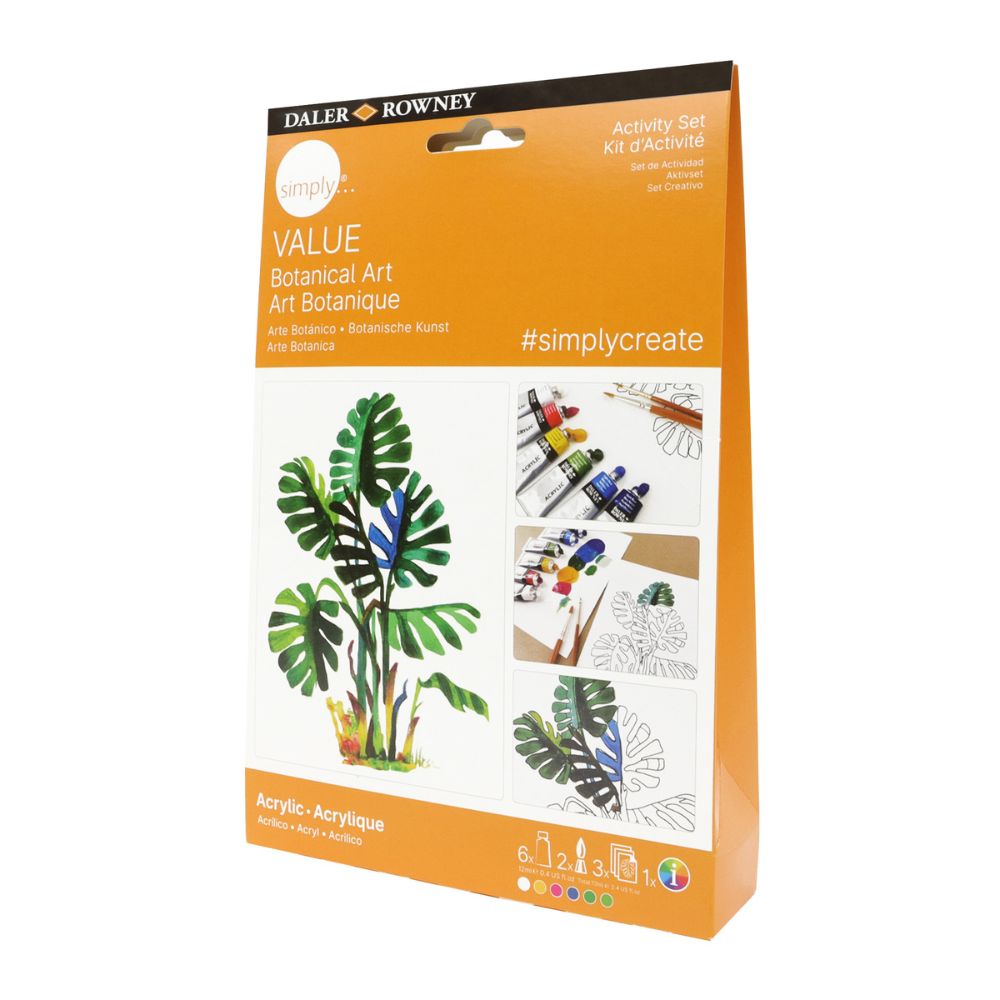 Daler Simply Value Acrylic Botanical Activity Painting Set