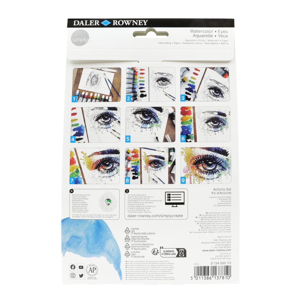 Daler Simply Watercolour Eyes Activity Set