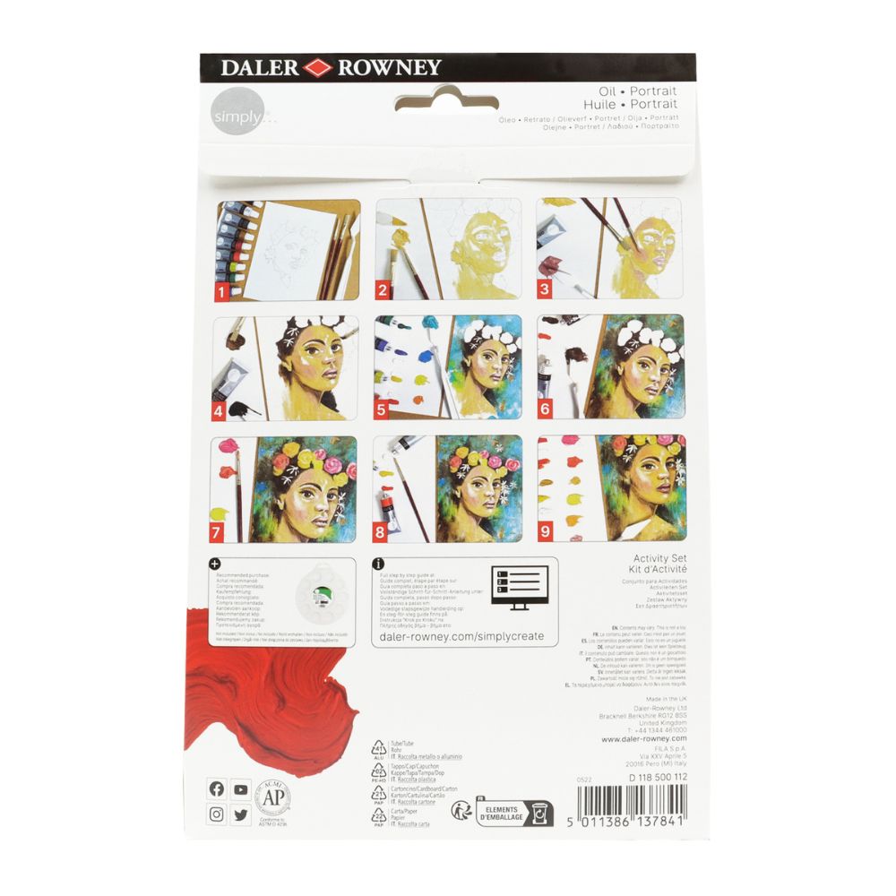 Daler Simply Oil Portrait Activity Set