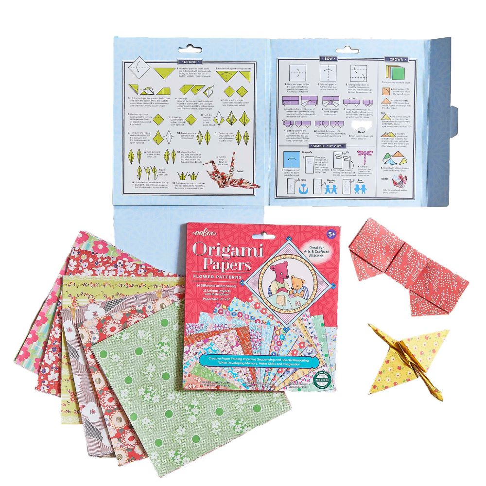 eeBoo Flower Patterns Origami Papers