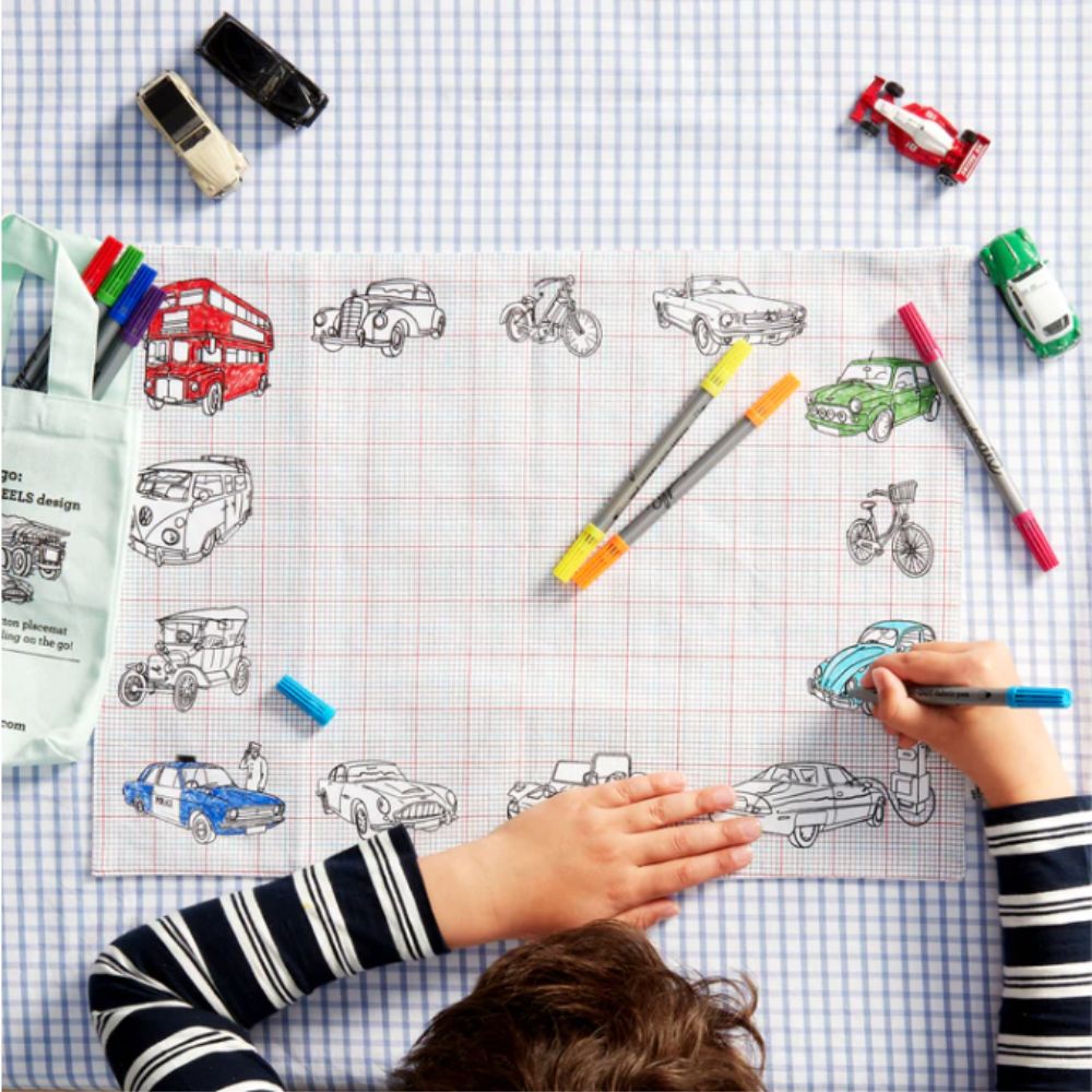 Eat Sleep Doodle - Working Wheels Placemat