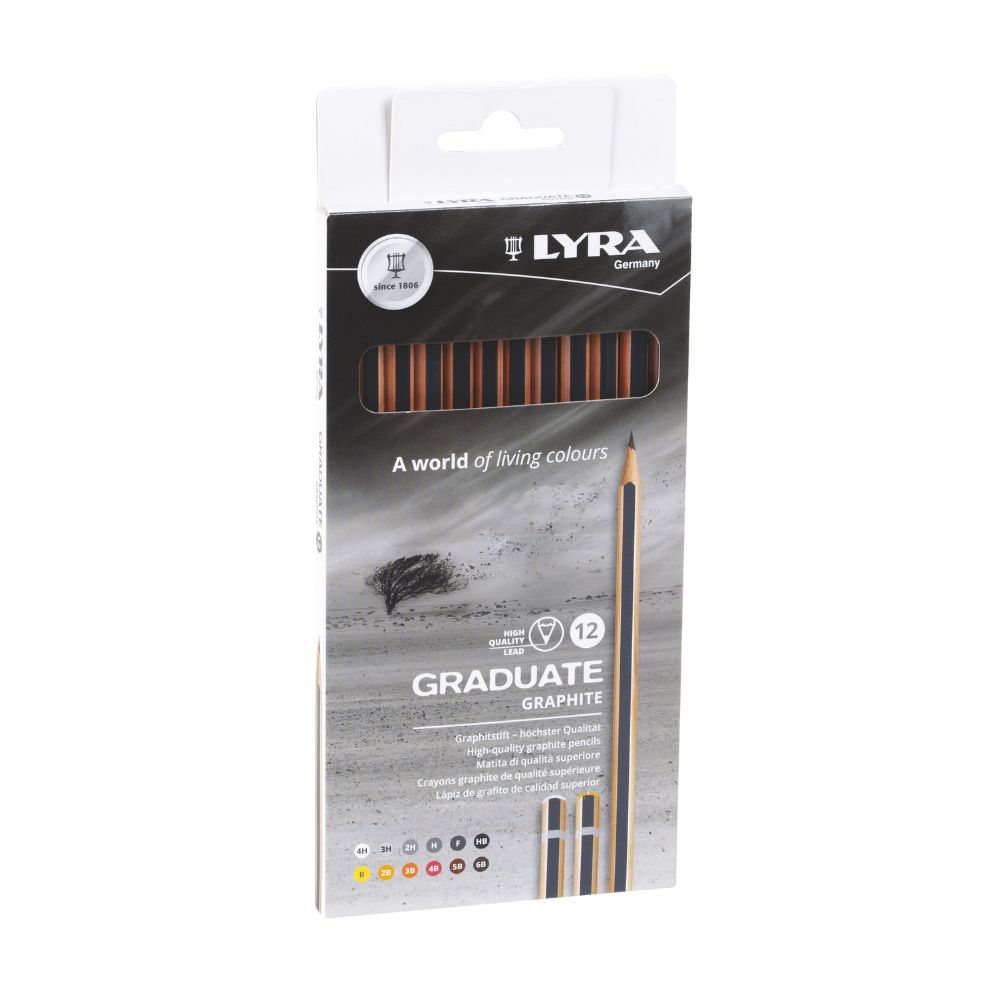 Lyra Graduate Graphite Drawing Pencils 12pcs Set