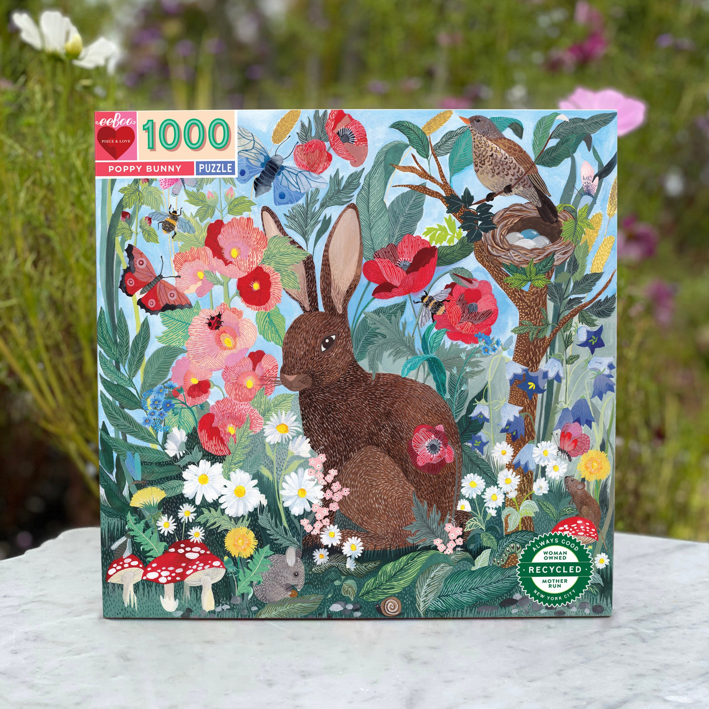 eeBoo 1000 Piece Puzzle - Poppy Bunny