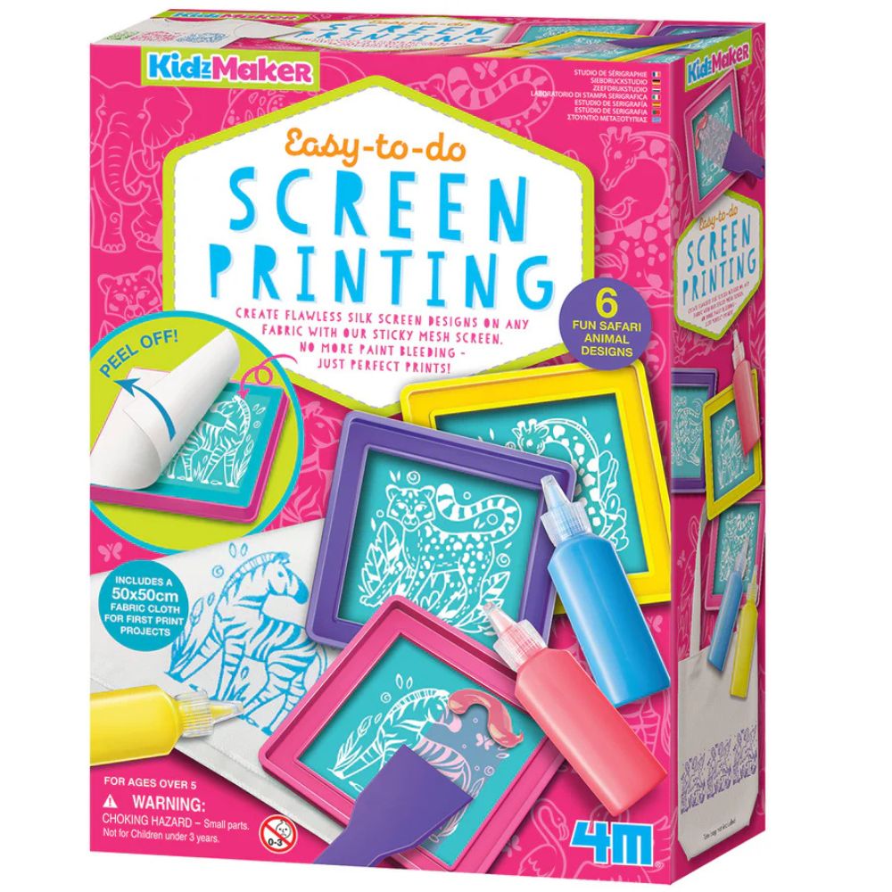 4M Kidzmaker Easy-To-Do Screen Printing Kit for Kids aged 5 years+