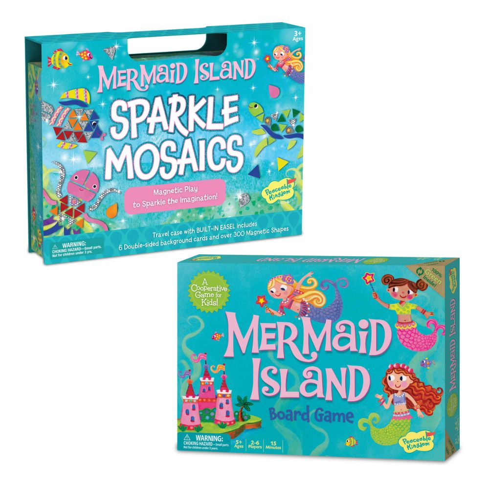 Peaceable Kingdom Mermaid Island Sparkle Mosaics