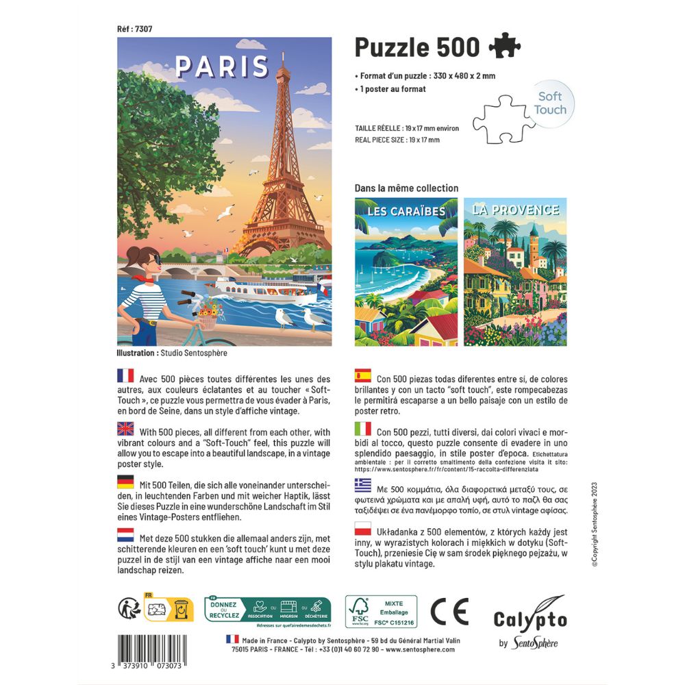 Calypto Jigsaw Puzzle 500 Piece - Paris PREORDER