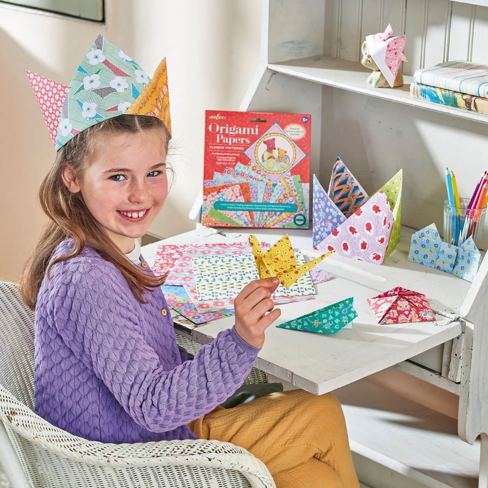 eeBoo Flower Patterns Origami Papers