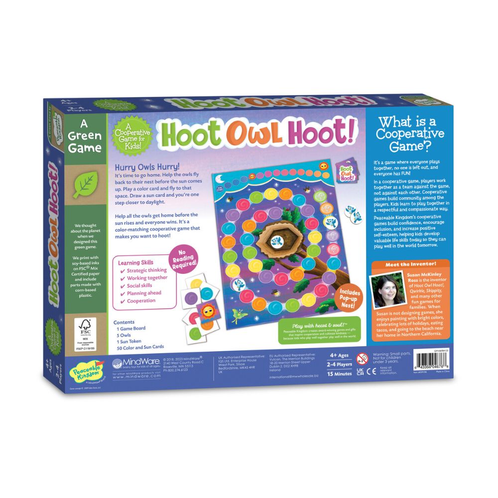 Peaceable Kingdom Cooperative Game - Hoot Owl Hoot