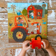 Djeco Puzzles Tractor 16 Pieces - Gifts For 3 Year Olds