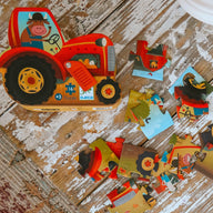 Djeco Puzzles Tractor 16 Pieces - Gifts For 3 Year Olds