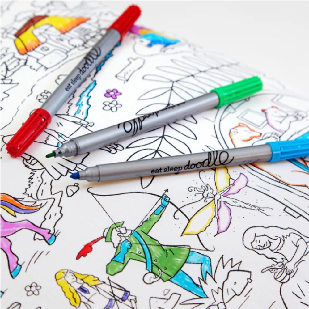Eat Sleep Doodle - Wash Out Pen Set - Classic Colours