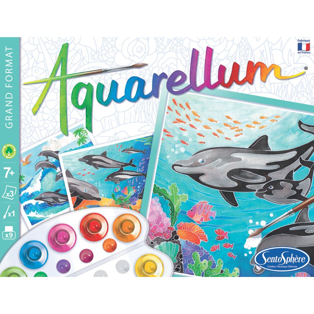 Aquarellum Painting Kit for Kids - Dolphins