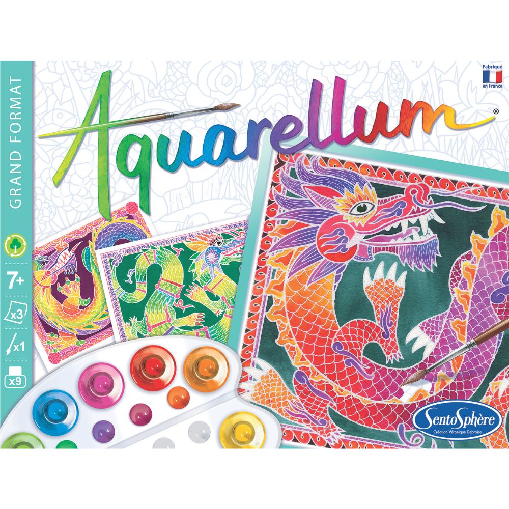 Aquarellum Dragons Painting by Numbers