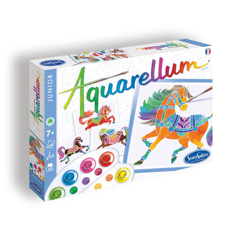 Aquarellum Junior Horses - Paint By Numbers For Kids