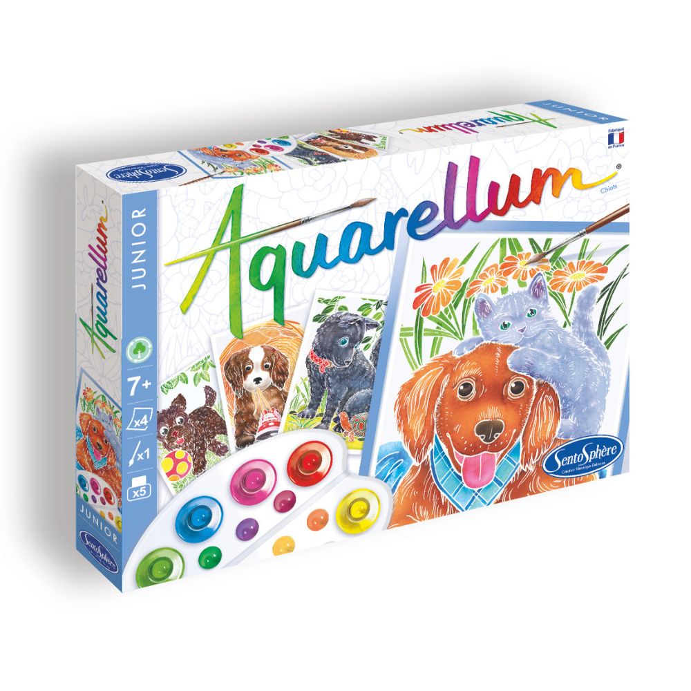 Aquarellum Junior Puppies - Paint By Numbers For Kids
