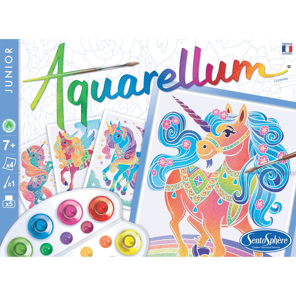 Aquarellum Junior Unicorns - Painting by Numbers for Kids
