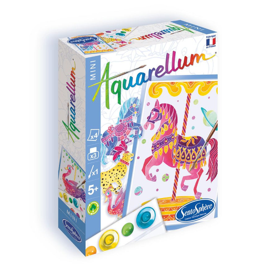 Aquarellum Mini Merry Go Round - Paint by Numbers for Kids