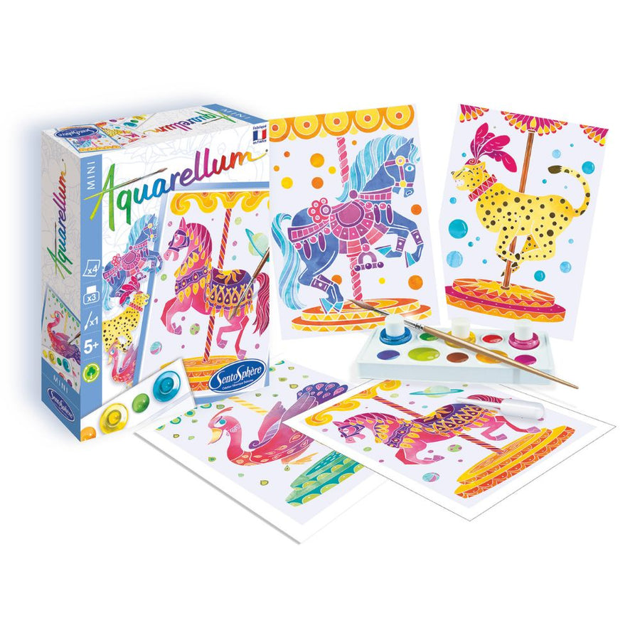 Aquarellum Mini Merry Go Round - Paint by Numbers for Kids