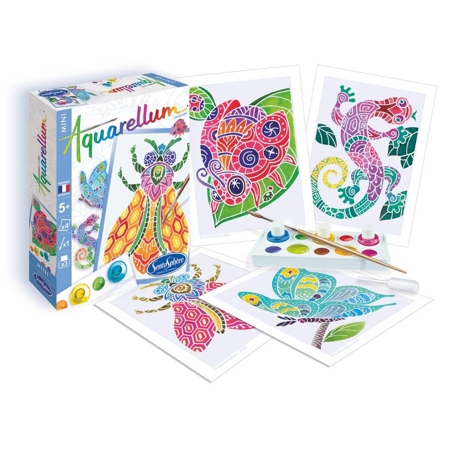 Aquarellum Mini Zentangle - Paint by Numbers for Kids
