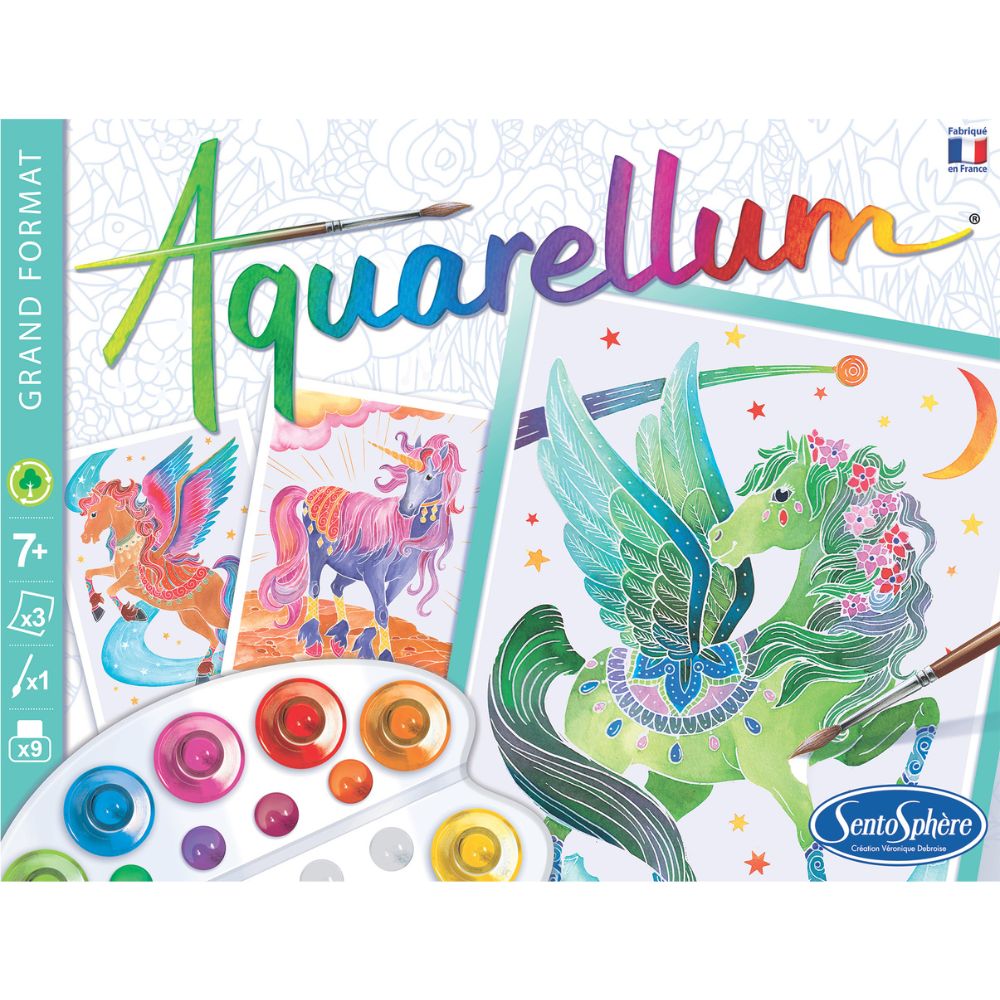Aquarellum Painting by Numbers - Unicorns and Pegasus