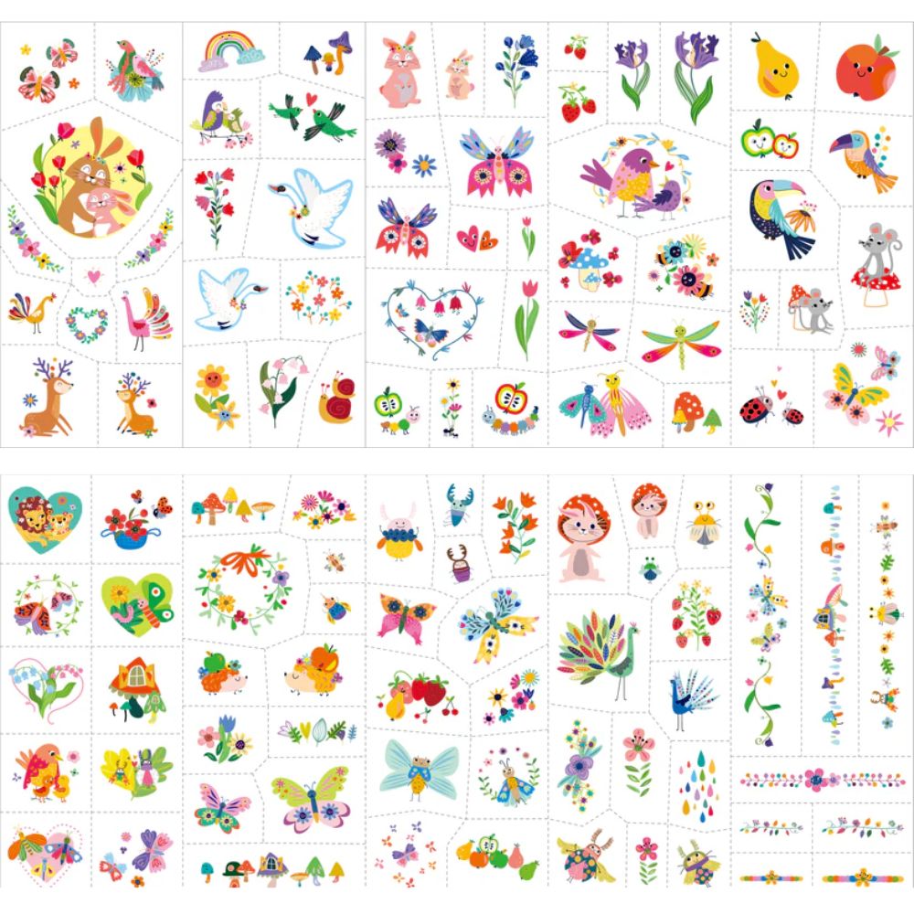 Avenir Face Sticker & Tattoos - Fantasy Garden