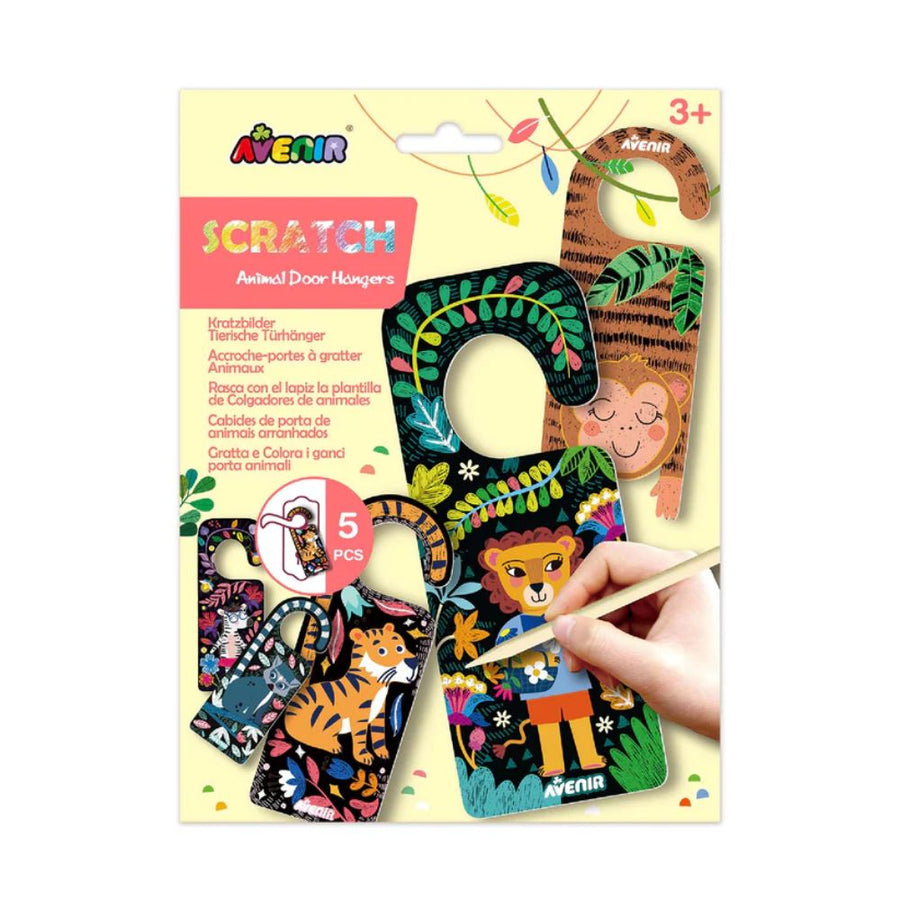 Scratch art door hangers