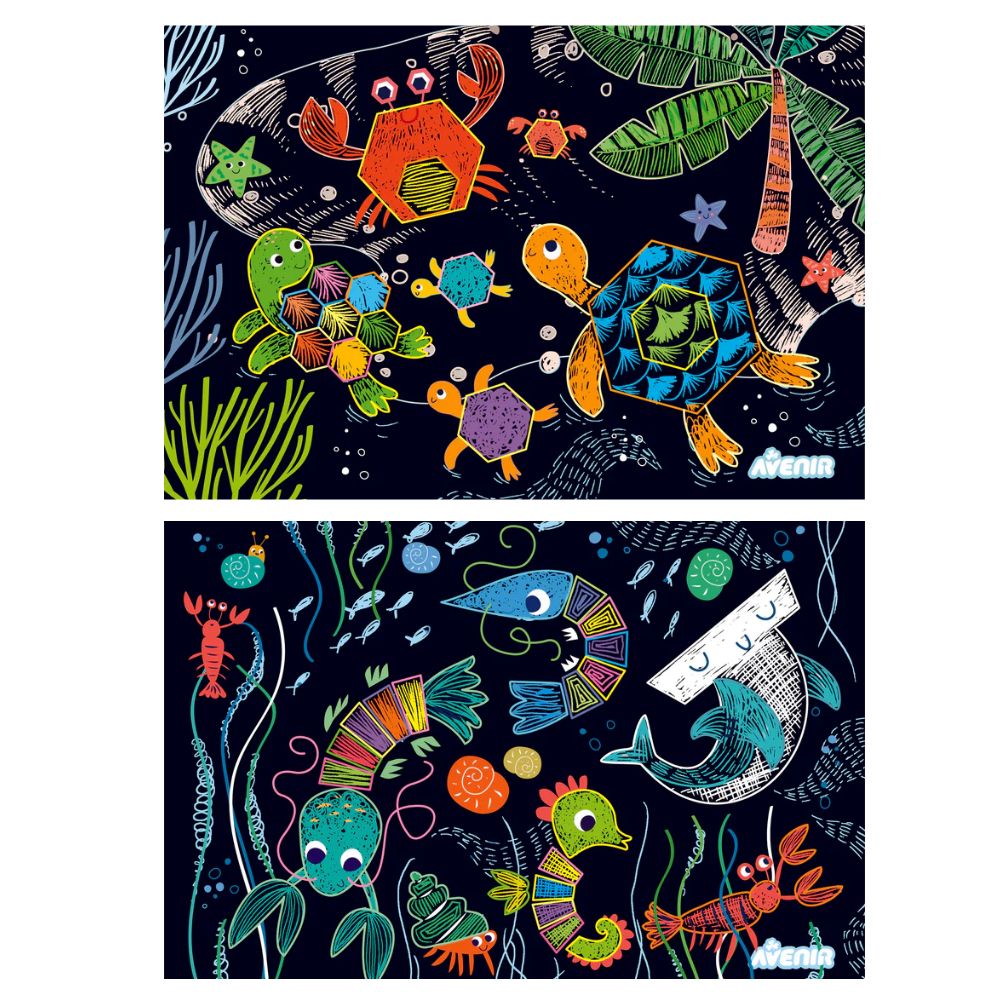 Avenir Scratch Art - Ocean Life | Scratch Art for Kids - Crafts4Kids