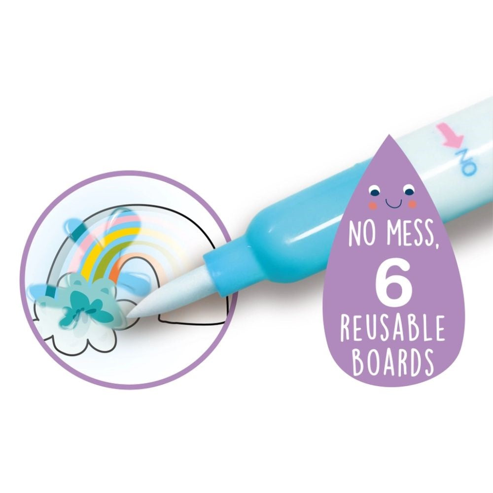 Avenir Magic Water Painting Book, Stickers & Pen - Unicorns