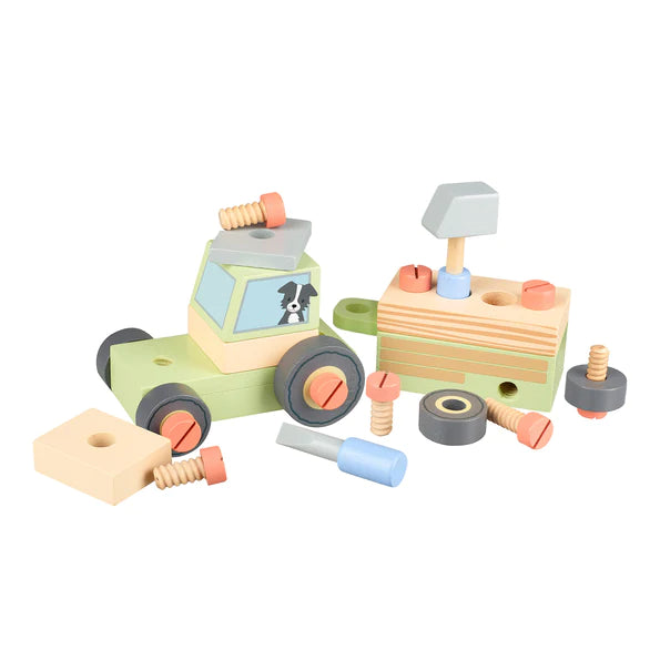 Orange Tree Toys - Wooden Buildable Tractor