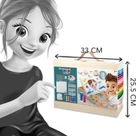 Kids Artist Workshop - Wooden Easel, Canvas & Supplies
