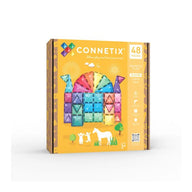 CONNETIX Magnetic Tiles 48 Piece Glitter Castle Pack