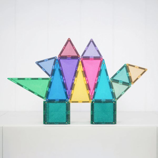 CONNETIX Magnetic Tiles 48 Piece Glitter Castle Pack