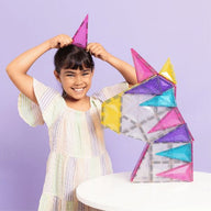 CONNETIX Magnetic Tiles 56 Piece Glitter Unicorn Pack