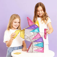 CONNETIX Magnetic Tiles 56 Piece Glitter Unicorn Pack
