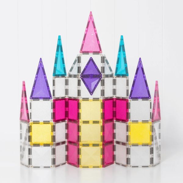 CONNETIX Magnetic Tiles 56 Piece Glitter Unicorn Pack