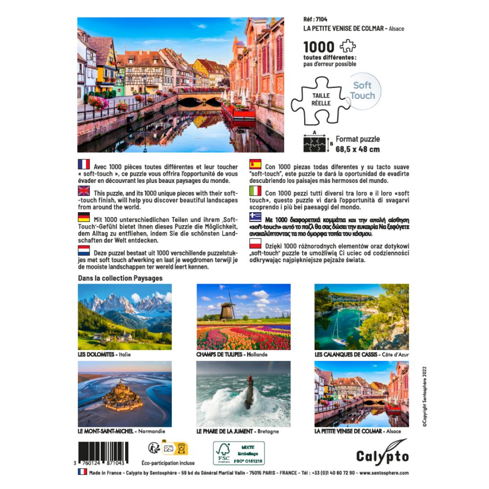 Calypto Jigsaw Puzzle 1000 Piece - Colmar's Little Venice (Alsace)