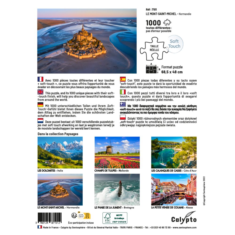 Calypto Jigsaw Puzzle 1000 Piece - Mont-Saint-Michel, Normandy