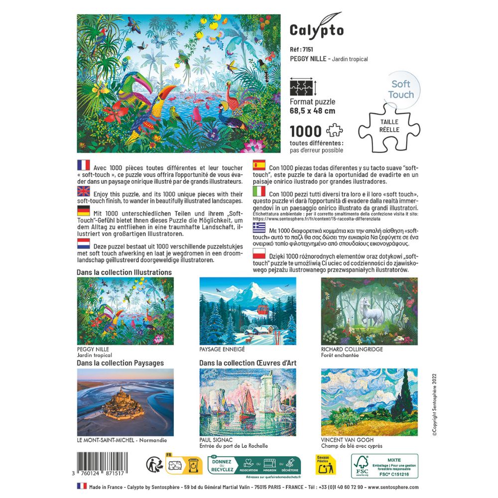 Calypto Jigsaw Puzzle 1000 Piece - Tropical Garden by Peggy Nille