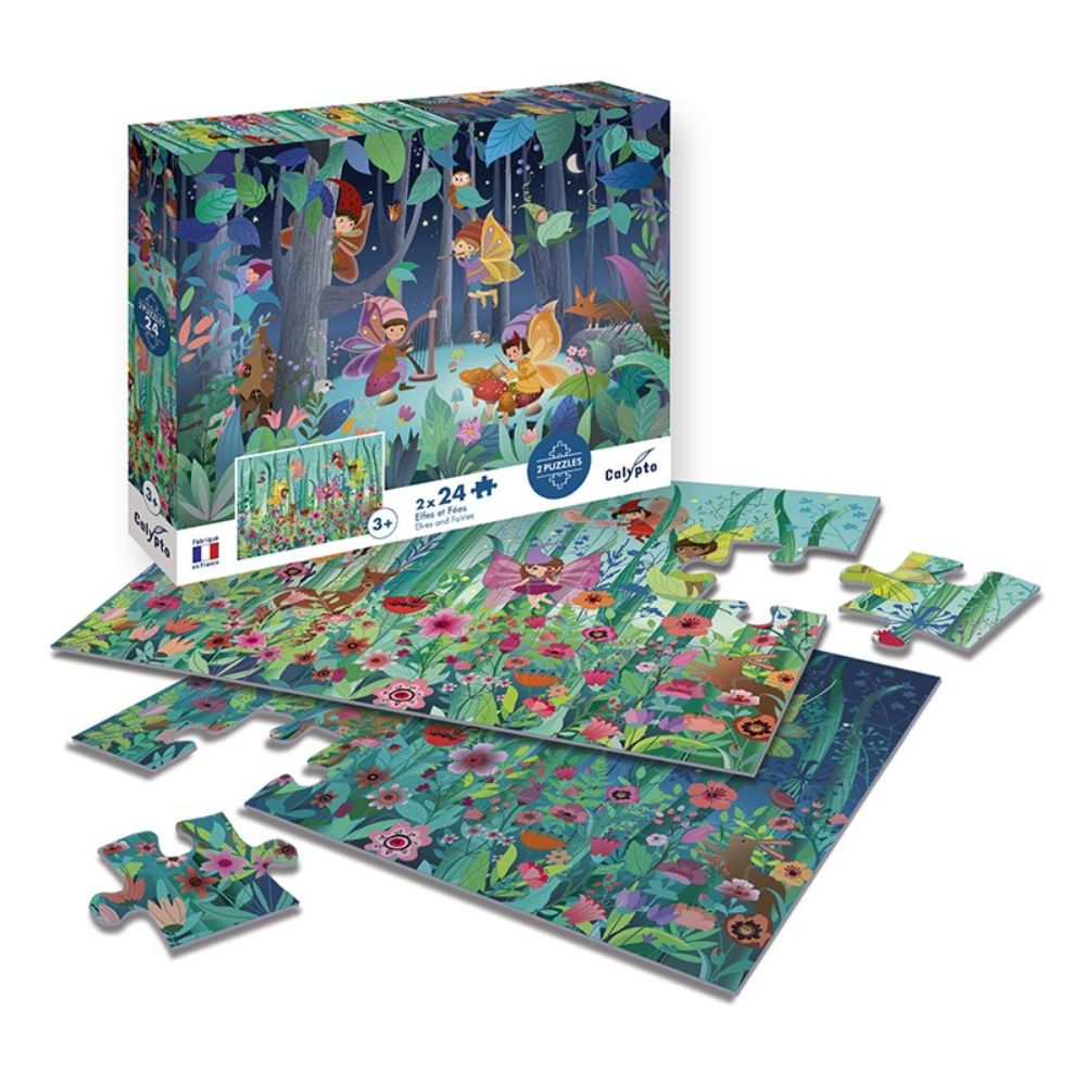 Calypto Puzzle 24 piece x 2 - Elves and Fairies