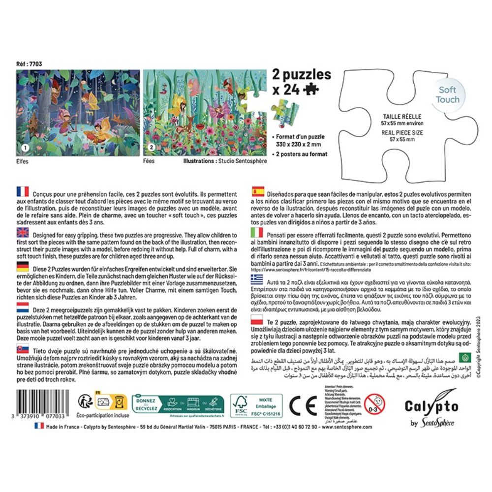 Calypto Puzzle 24 piece x 2 - Elves and Fairies