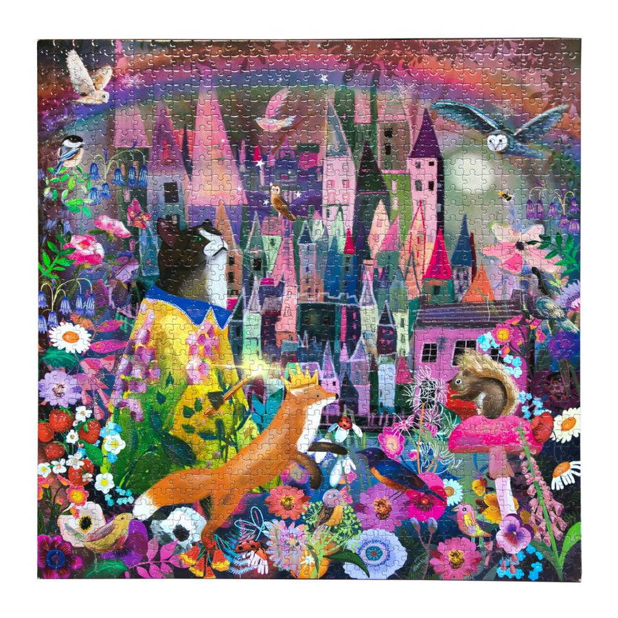 eeBoo 1000 Piece Jigsaw Puzzle - Cats in The Castle - Wonky