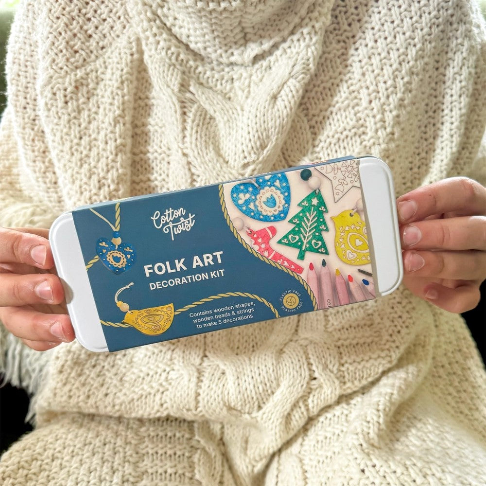 Cotton Twist Christmas Folk Art Decoration Kit