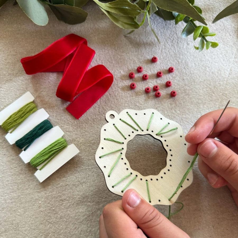 Cotton Twist - Make your own Stitched Wreath Decoration