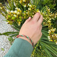 Cotton Twist Watermelon Kumihimo Bracelet