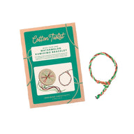 Cotton Twist Watermelon Kumihimo Bracelet