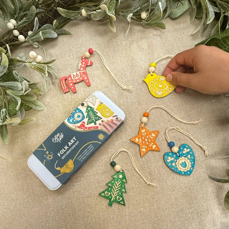 Cotton Twist Christmas Folk Art Decoration Kit