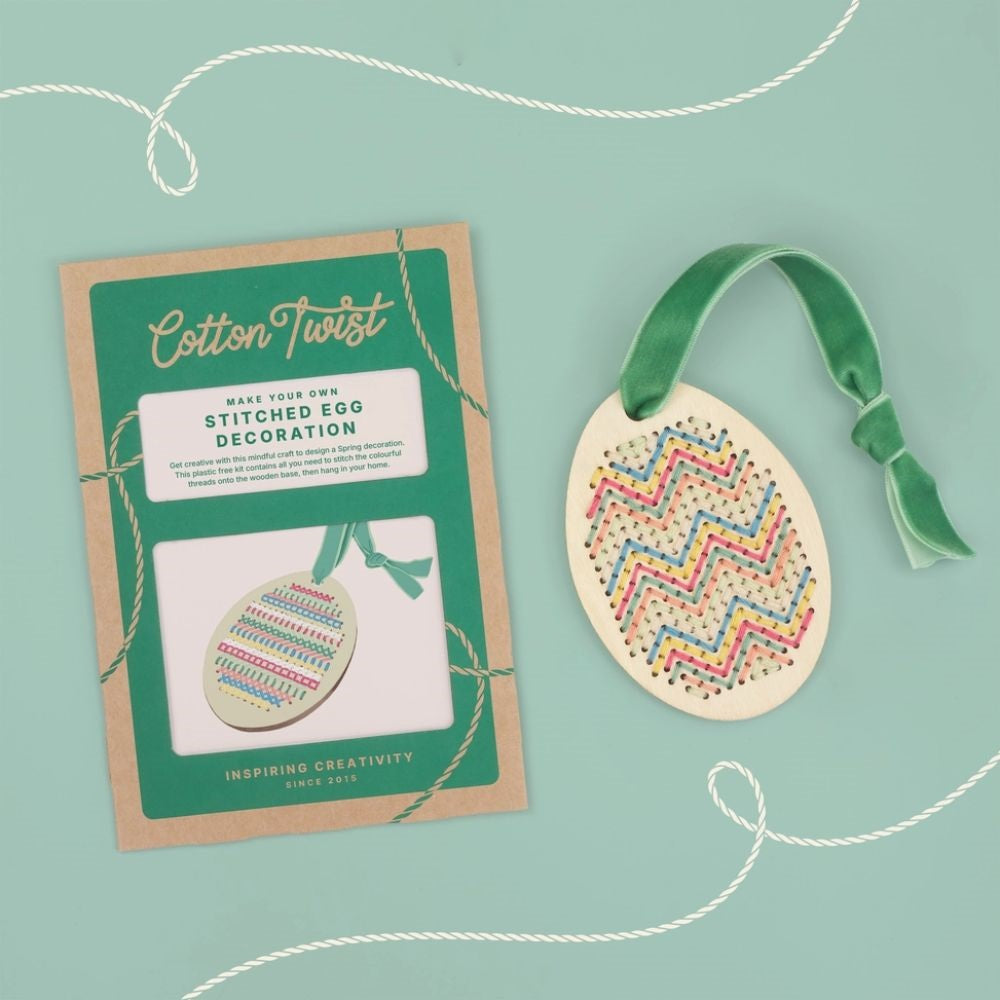 Cotton Twist Make Your Own Stitched Egg Decoration