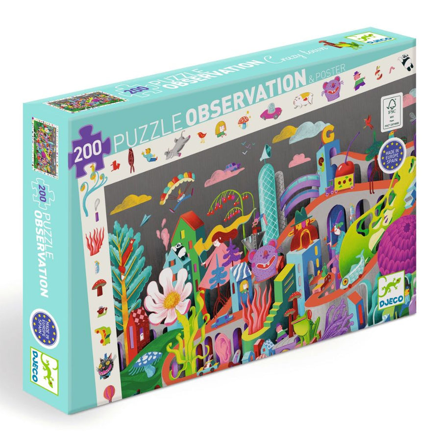 Djeco Observation Kids Jigsaw Puzzle - Crazy Town
