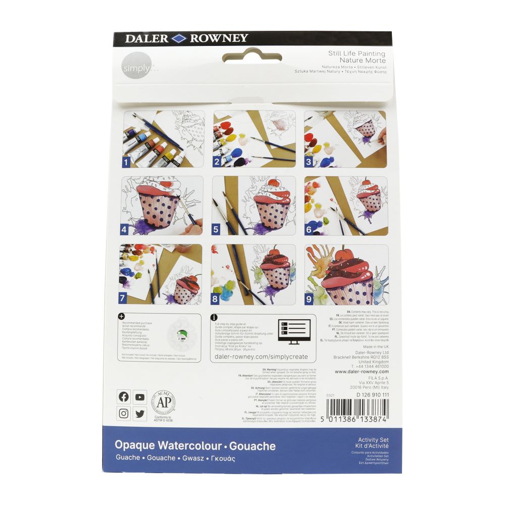Daler Simply Value Opaque Watercolour Activity Set - Still Life